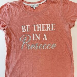 PJ Salvage Be There in a Prosecco Graphic Lounge Tee Pink Size S